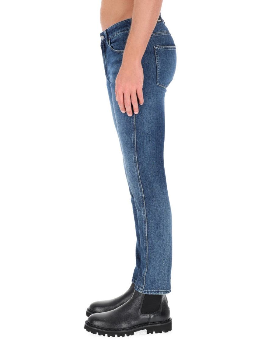 Blue Mid Rise Jeans 4