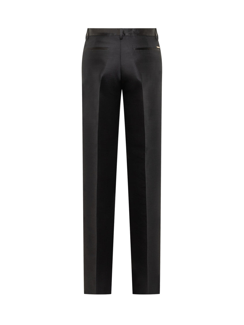Black Straight Flat Front Pants 2