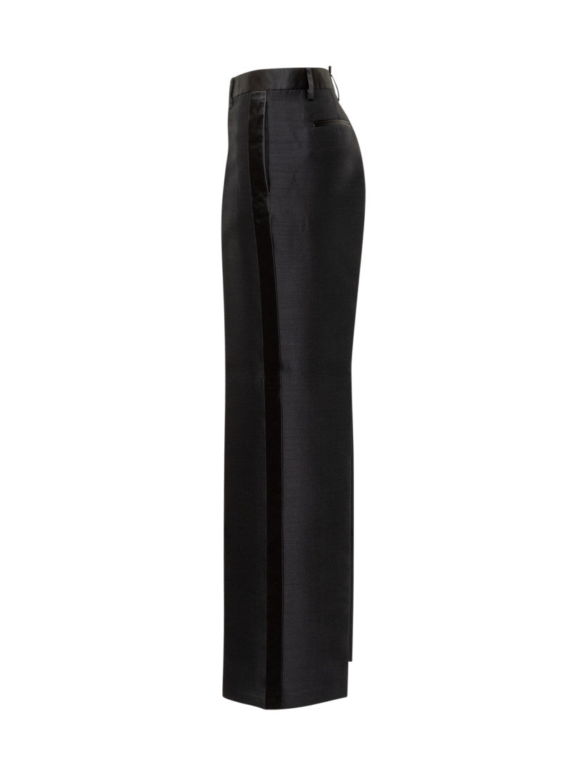 Black Straight Flat Front Pants 3