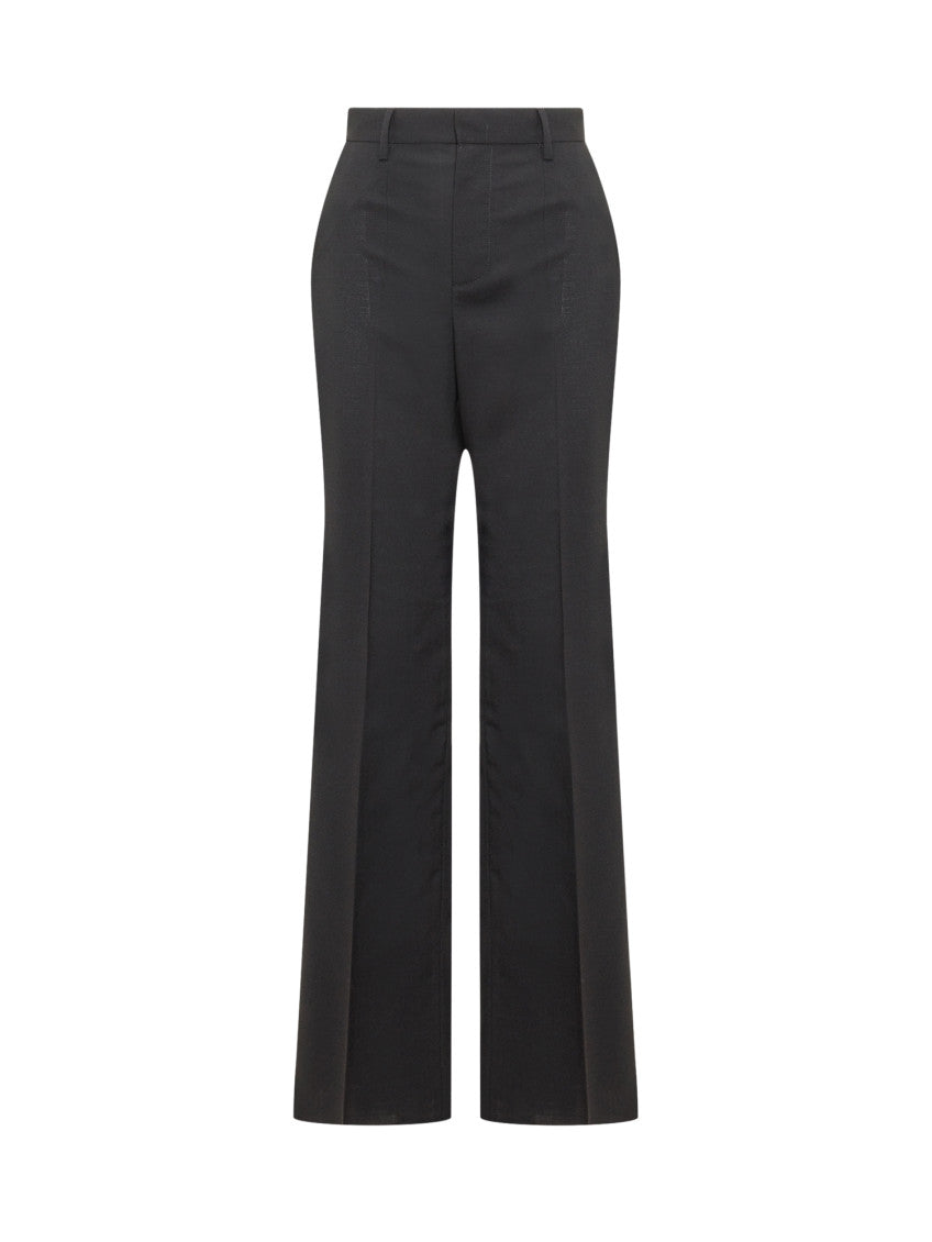 Black Tailored Flat Front Pants 1