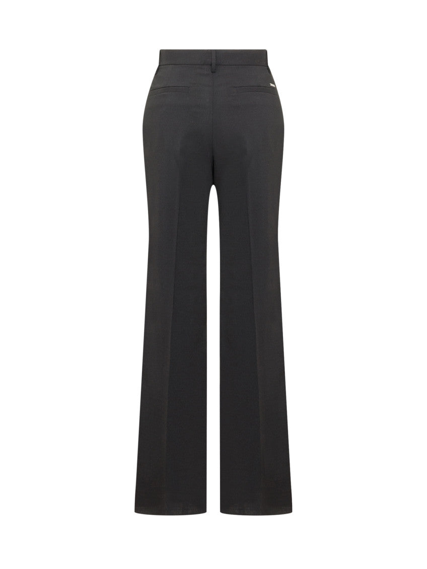 Black Tailored Flat Front Pants 2