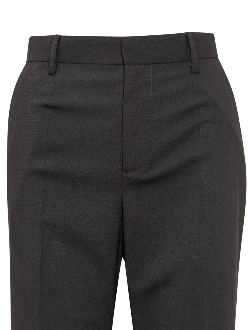 Black Tailored Flat Front Pants 4