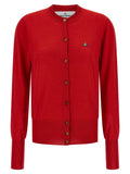Red Round Neck Cardigan 1