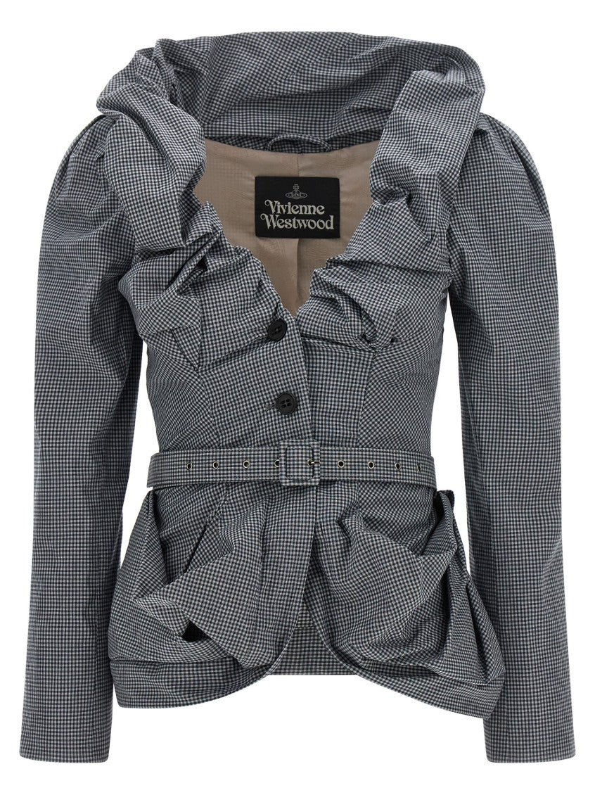 Grey Checks Blazer 1