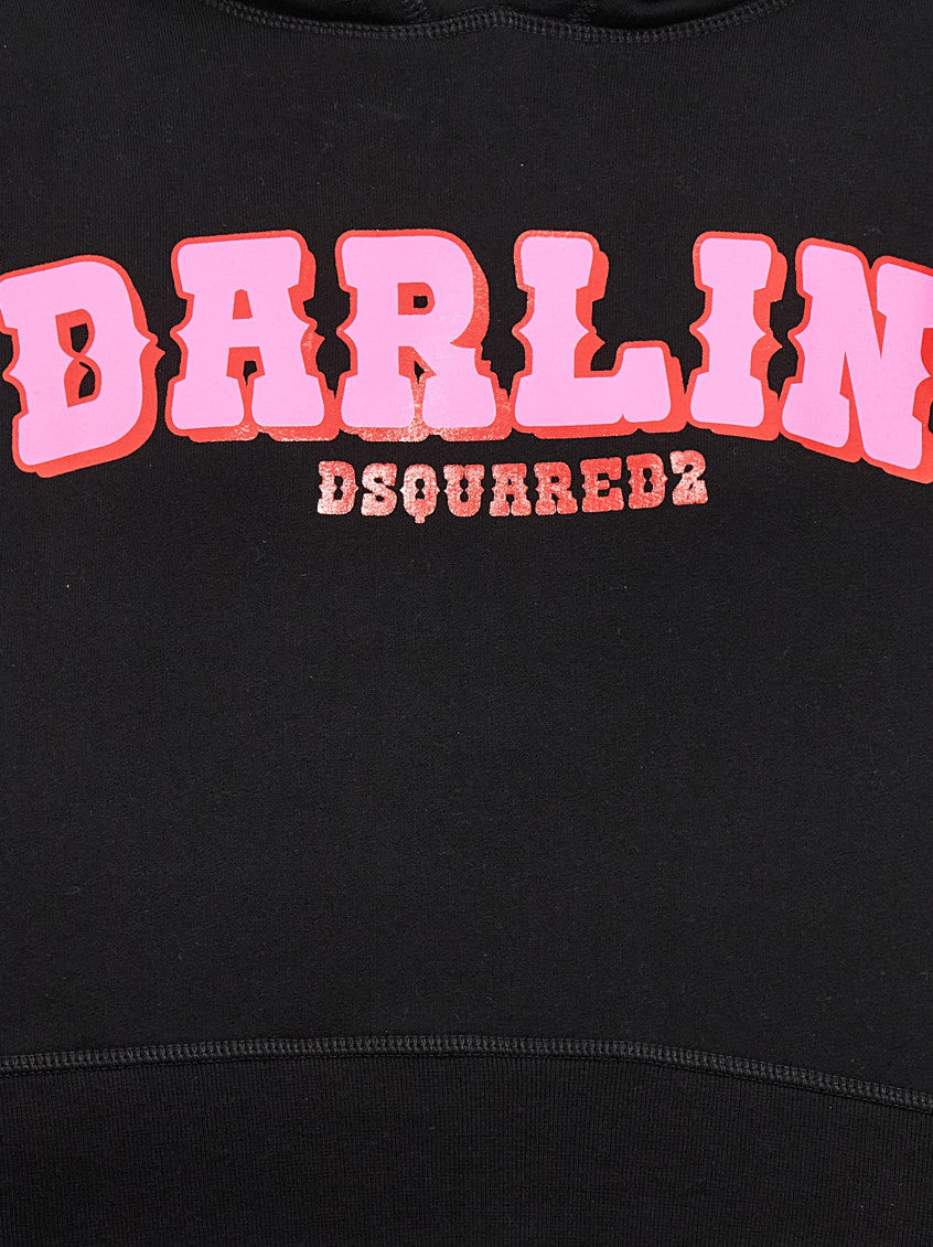Black Graphic Hood Sweatshirt 4