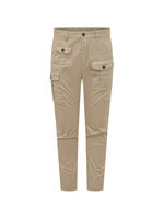 Beige Tapered Cargo Pants 1