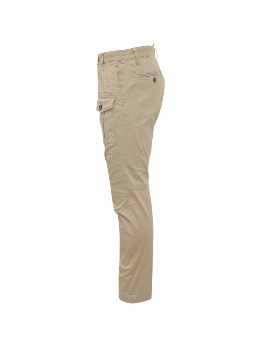Beige Tapered Cargo Pants 3