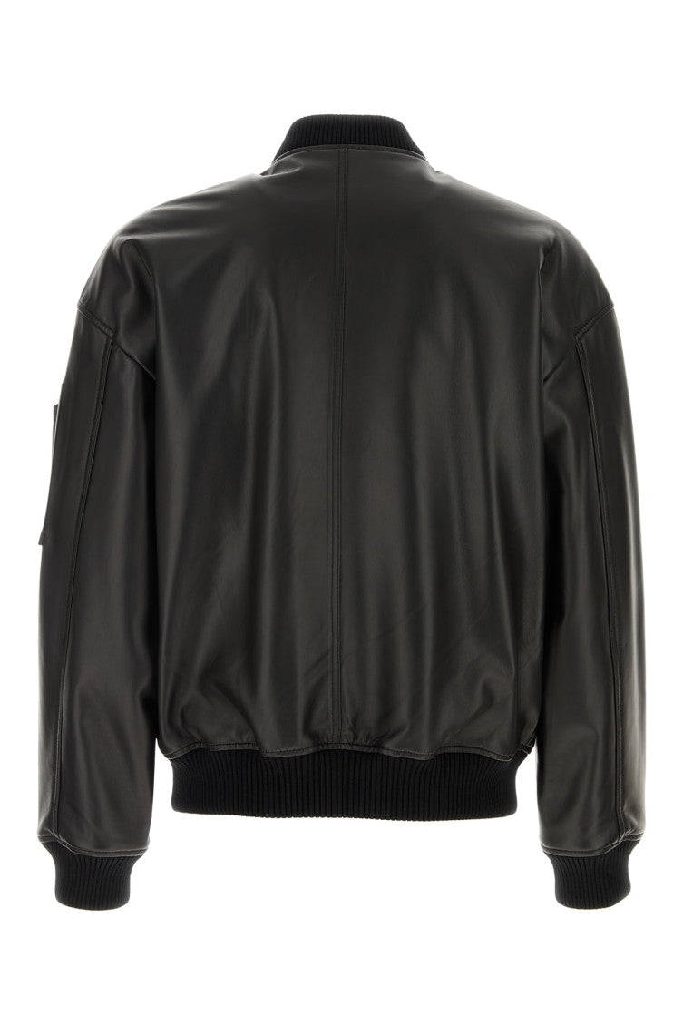 Black Solid Regular Jacket 2