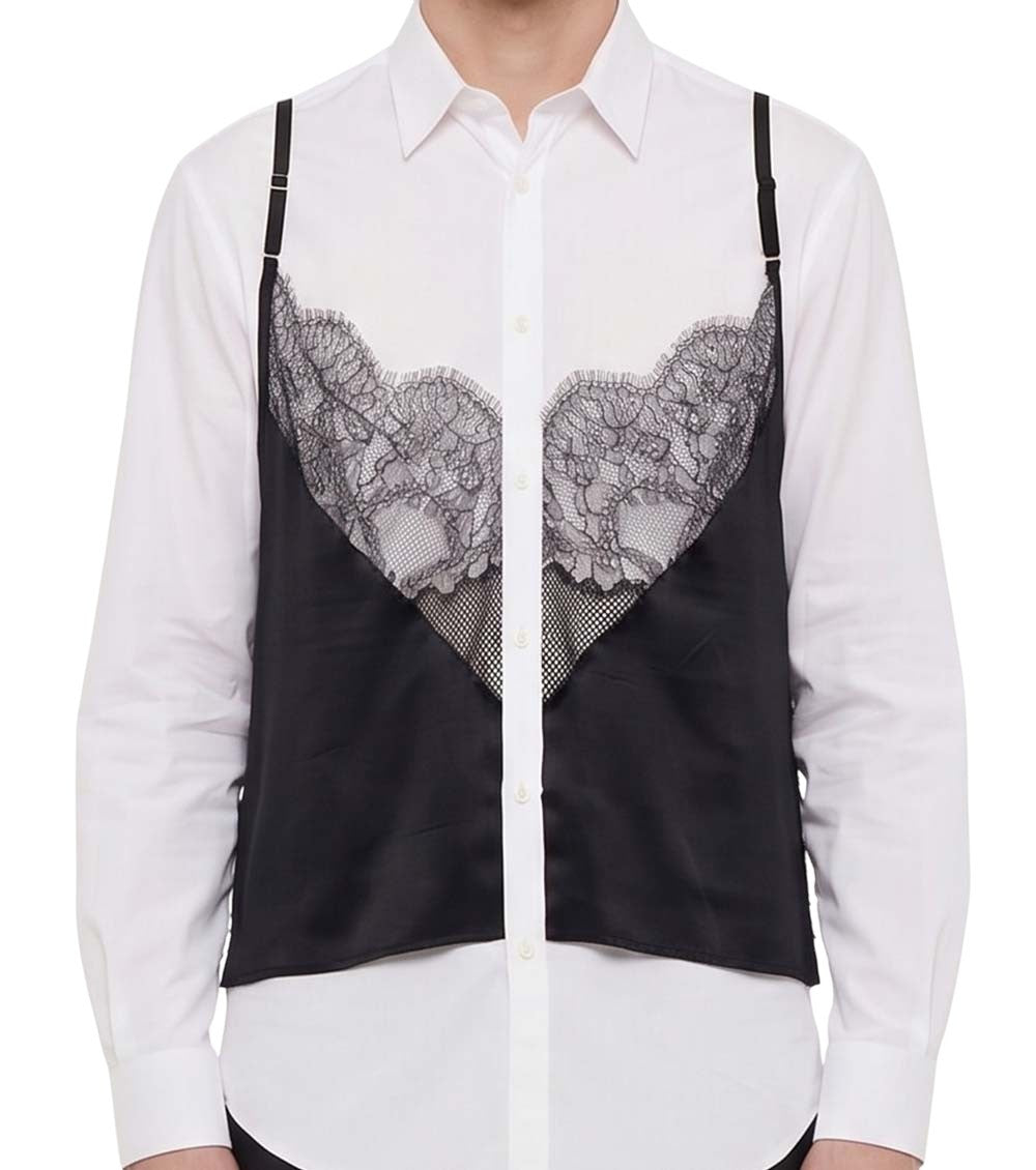 White Regular Lace Shirt 3