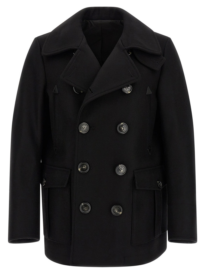 Black Double Breasted Coat 1