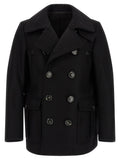 Black Double Breasted Coat 1