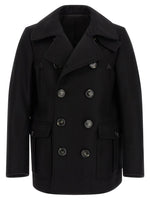 Black Double Breasted Coat 1