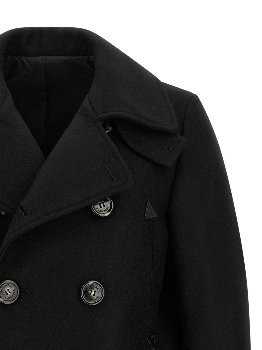 Black Double Breasted Coat 3