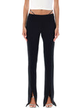 Black Straight Flat Front Pants 1