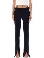 Black Straight Flat Front Pants 1