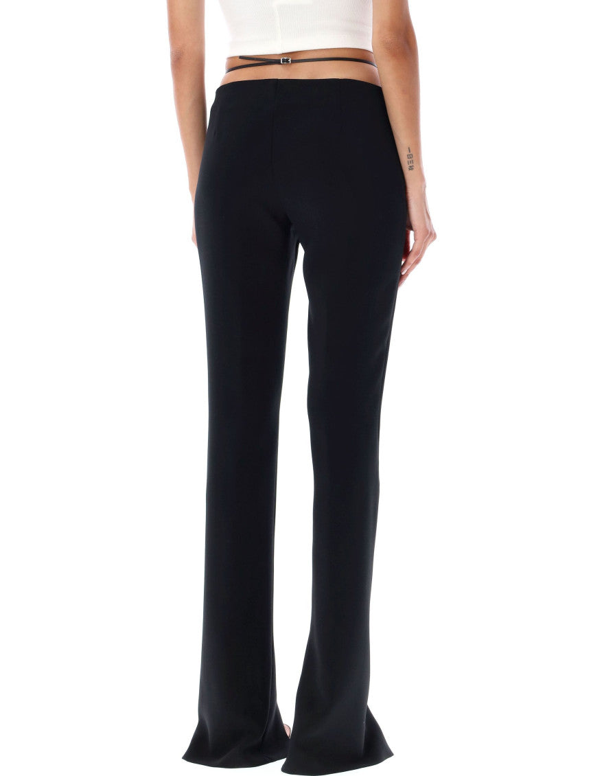 Black Straight Flat Front Pants 2