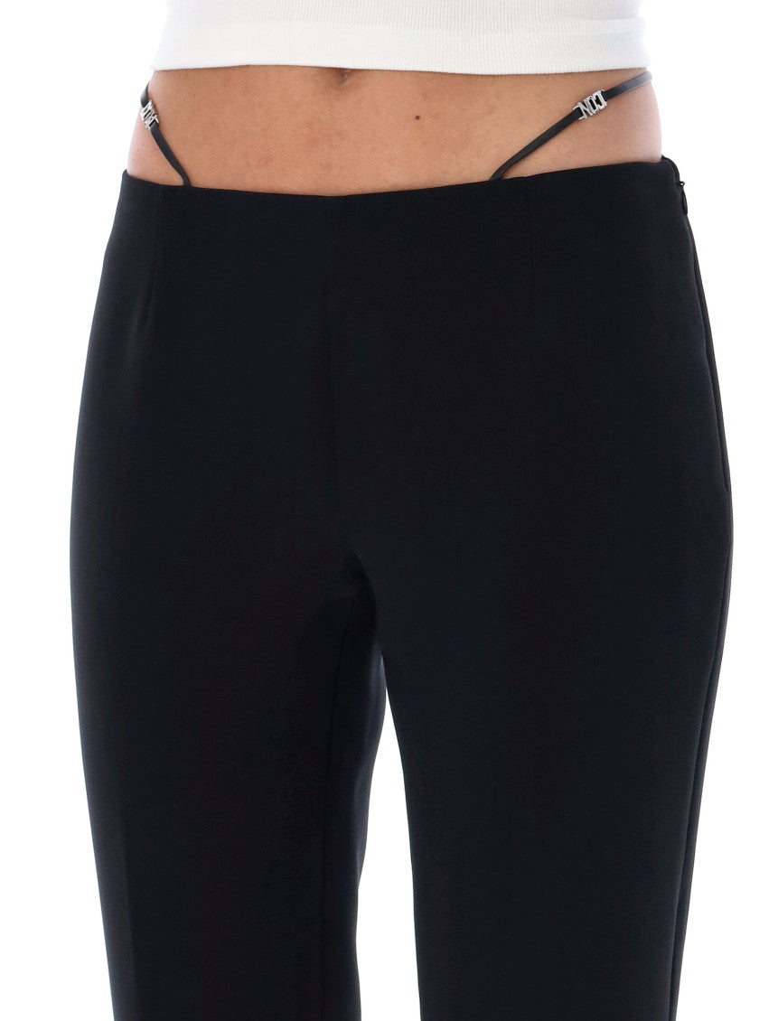 Black Straight Flat Front Pants 3