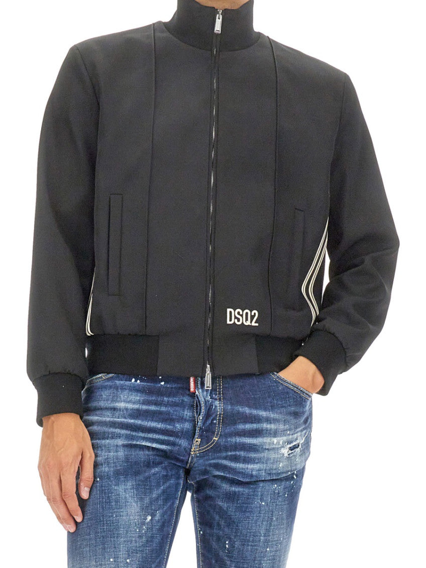 Black Mock Collar Jacket 4