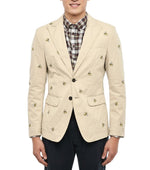 Beige Peaked Lapel Jacket 1