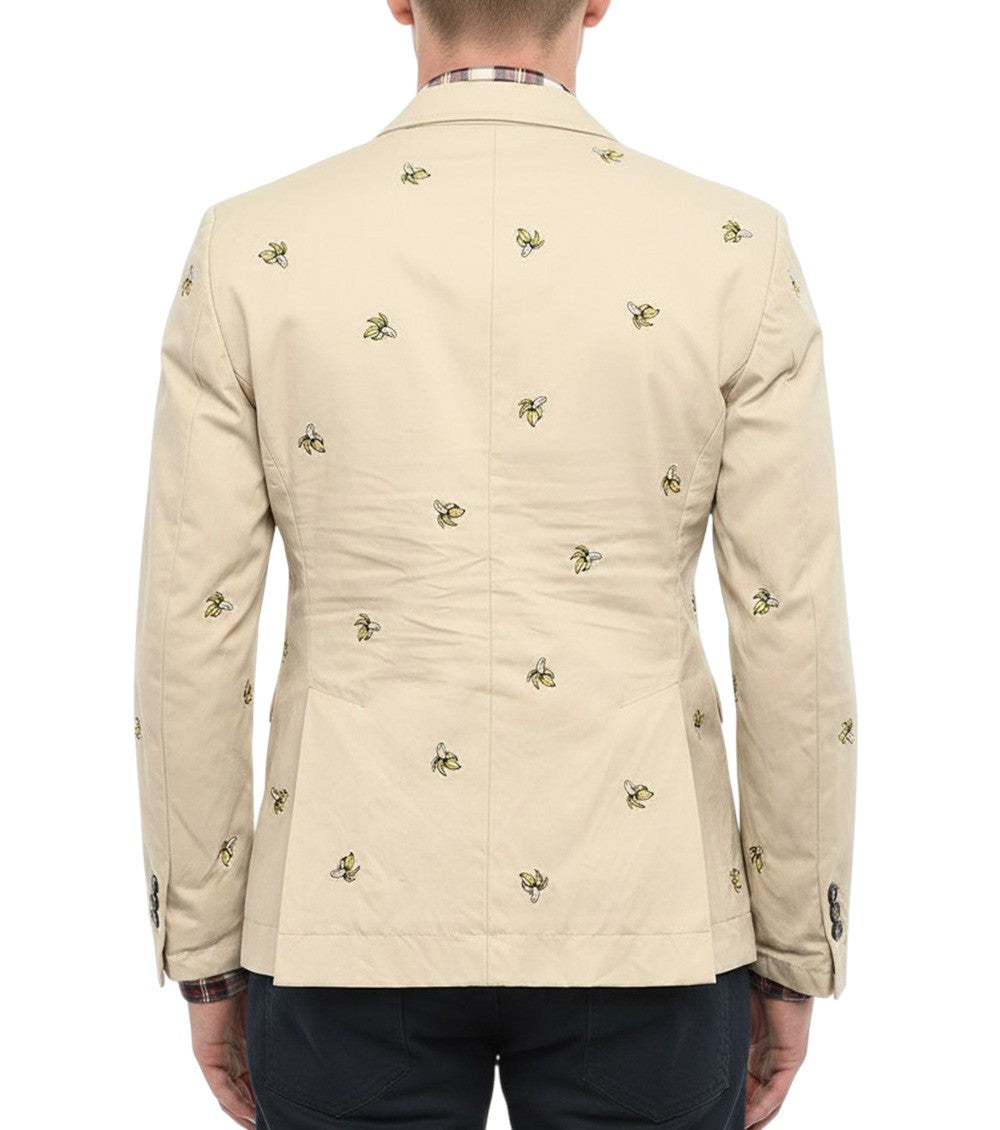 Beige Peaked Lapel Jacket 2