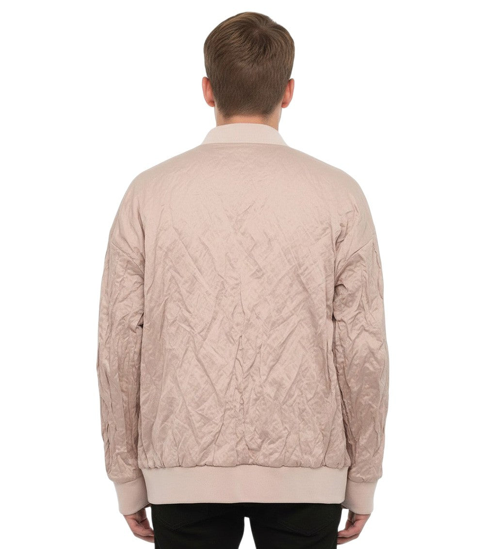 Pink Solid Bomber Jacket 2