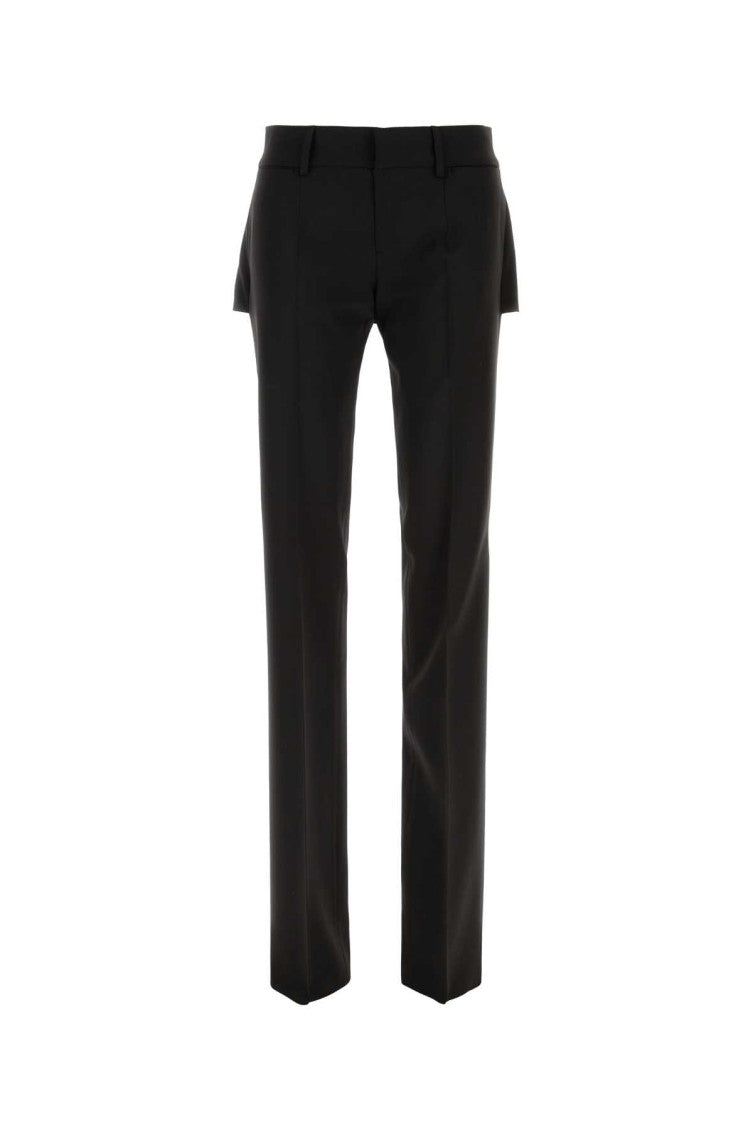 Black Slim Flat Front Pants 1