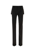 Black Slim Flat Front Pants 1