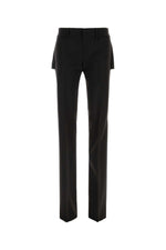 Black Slim Flat Front Pants 1