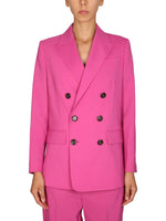 Fuchsia Solid Notched Lapel Jacket 1