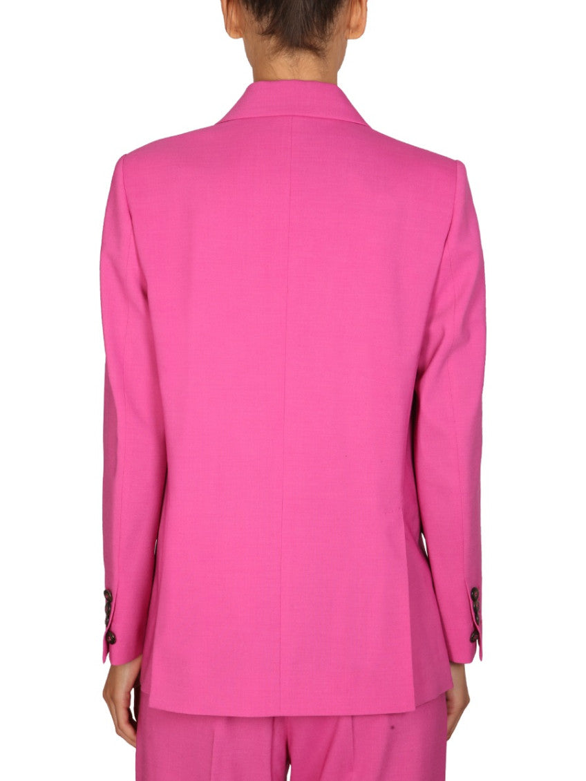 Fuchsia Solid Notched Lapel Jacket 3