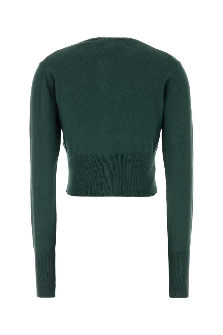 Green Round Neck Cardigan 2