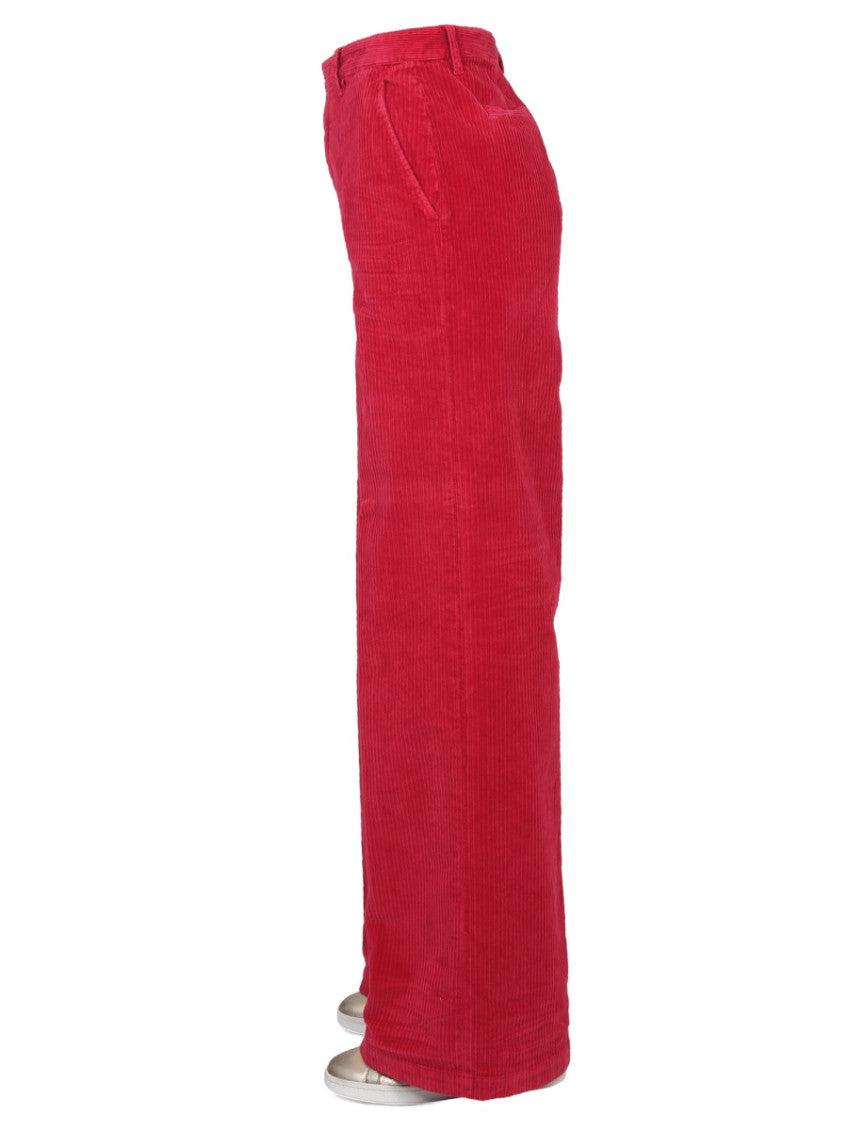 Fuchsia Straight Flat Front Pants 4