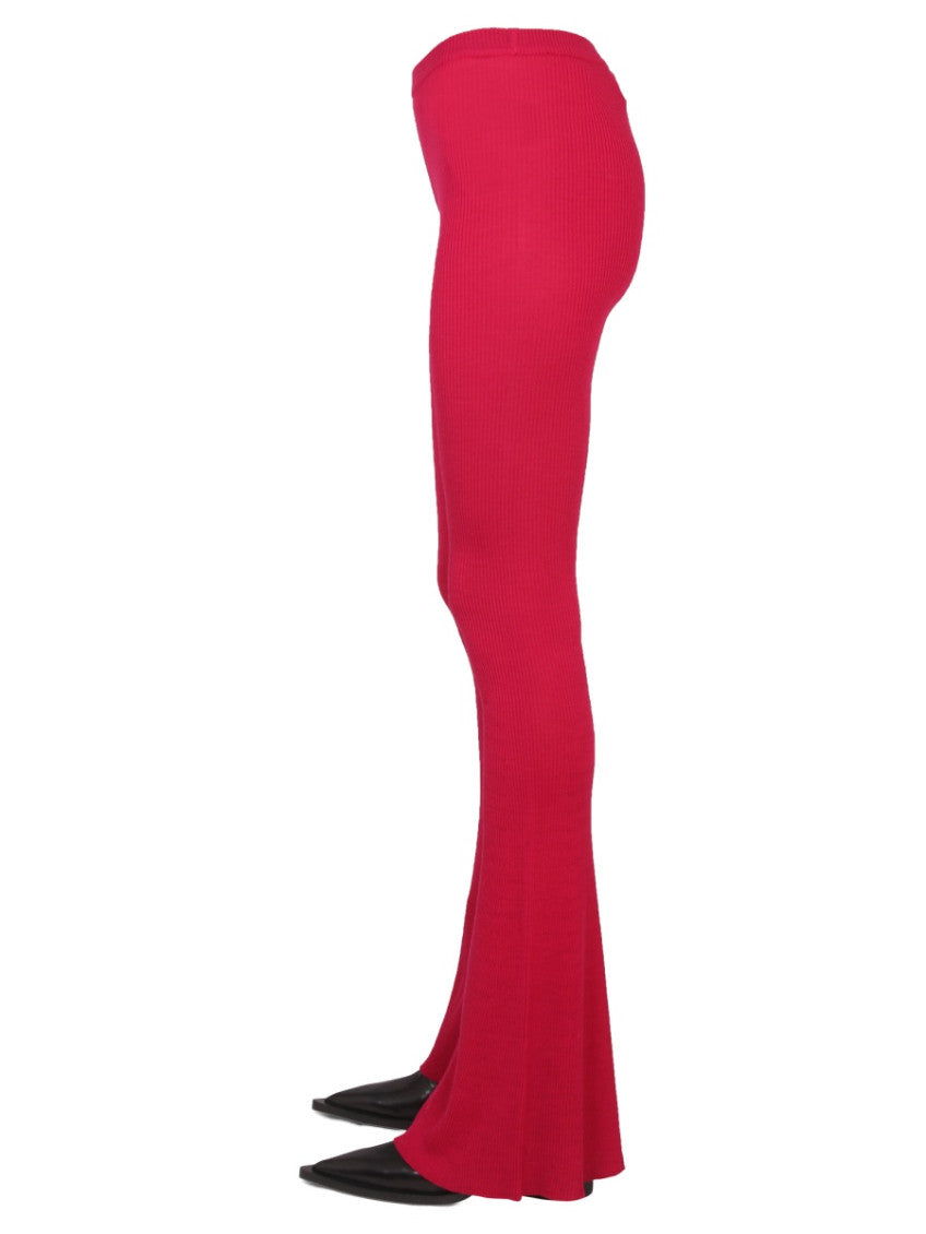 Fuchsia Flared Flat Front Pant 3