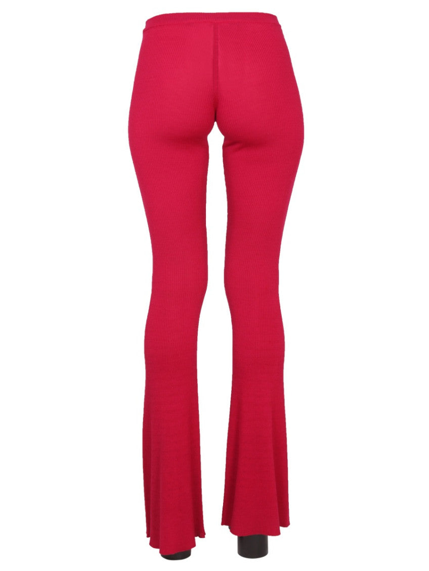 Fuchsia Flared Flat Front Pant 4