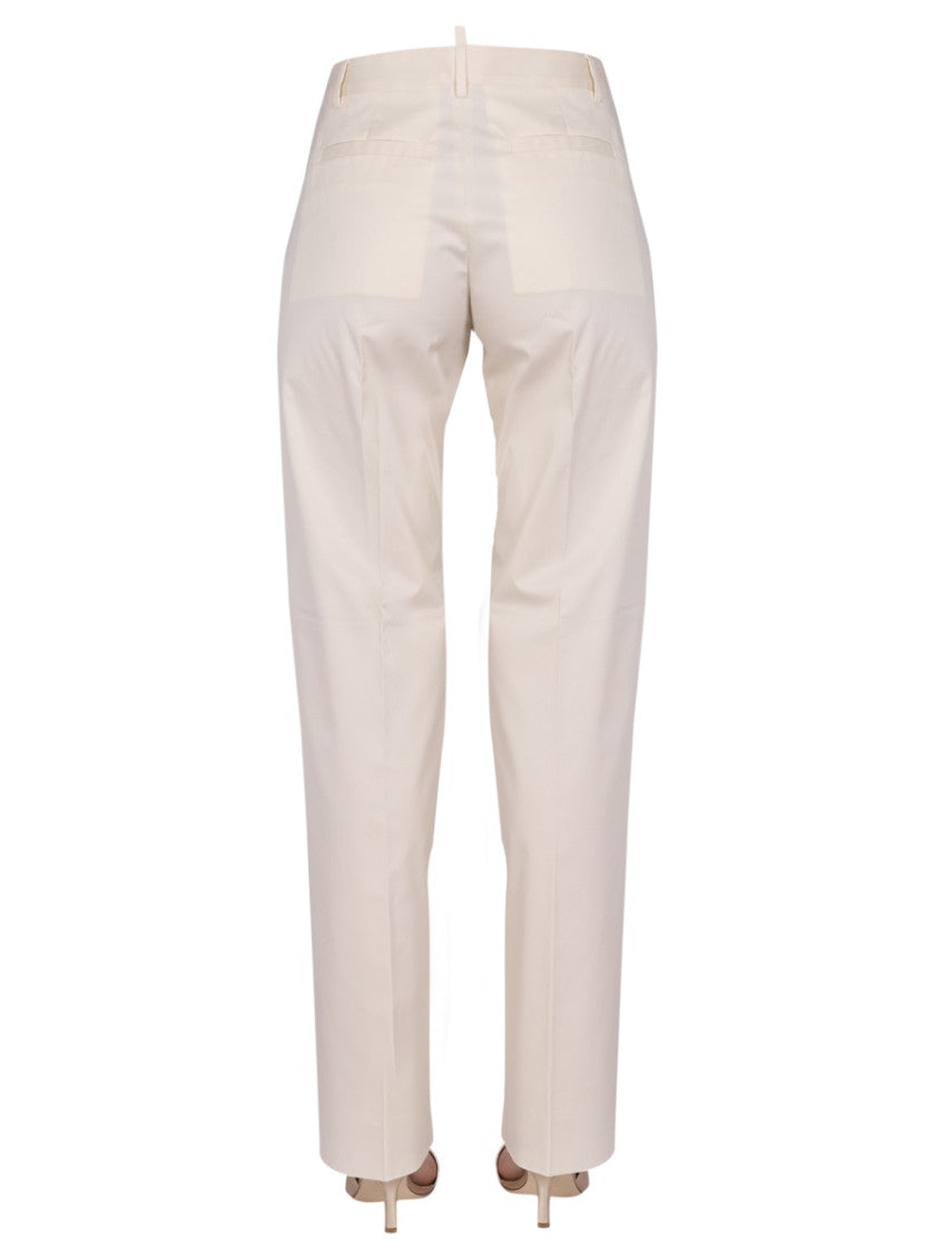 White STRAIGHT LEG PANTS 4