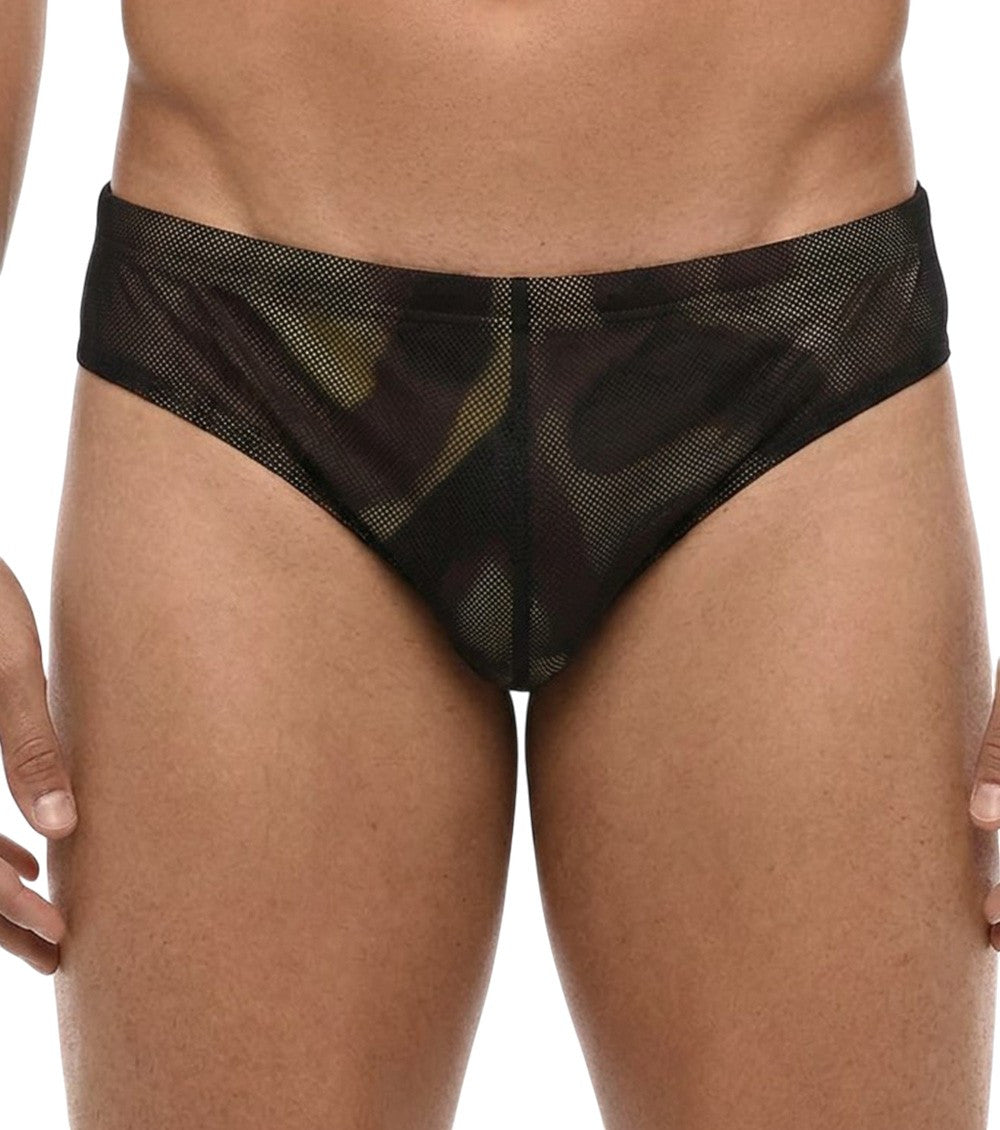 Dark Green Swim Briefs 1