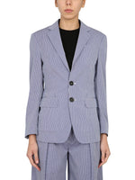 Blue Checks Notched Lapel Jacket 1