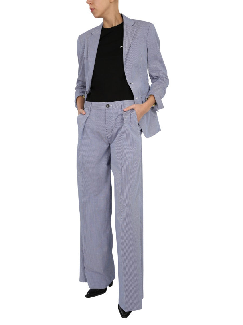 Blue Checks Notched Lapel Jacket 3