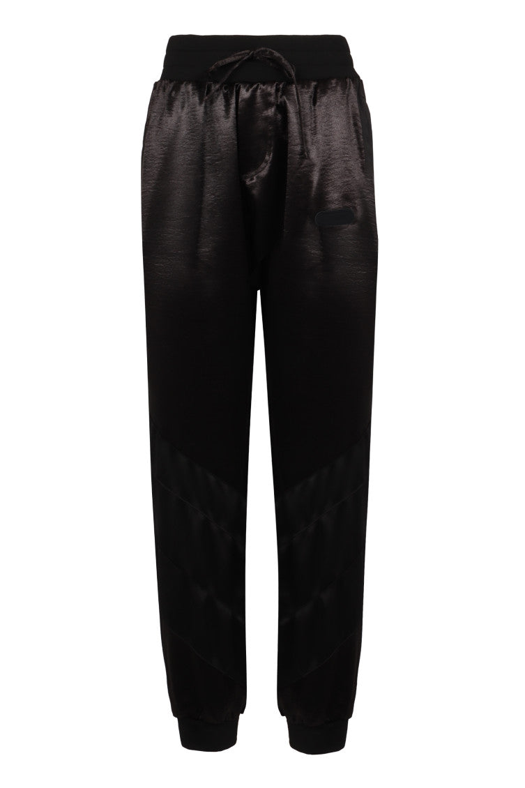 Black Polyester Solid Activewear 1