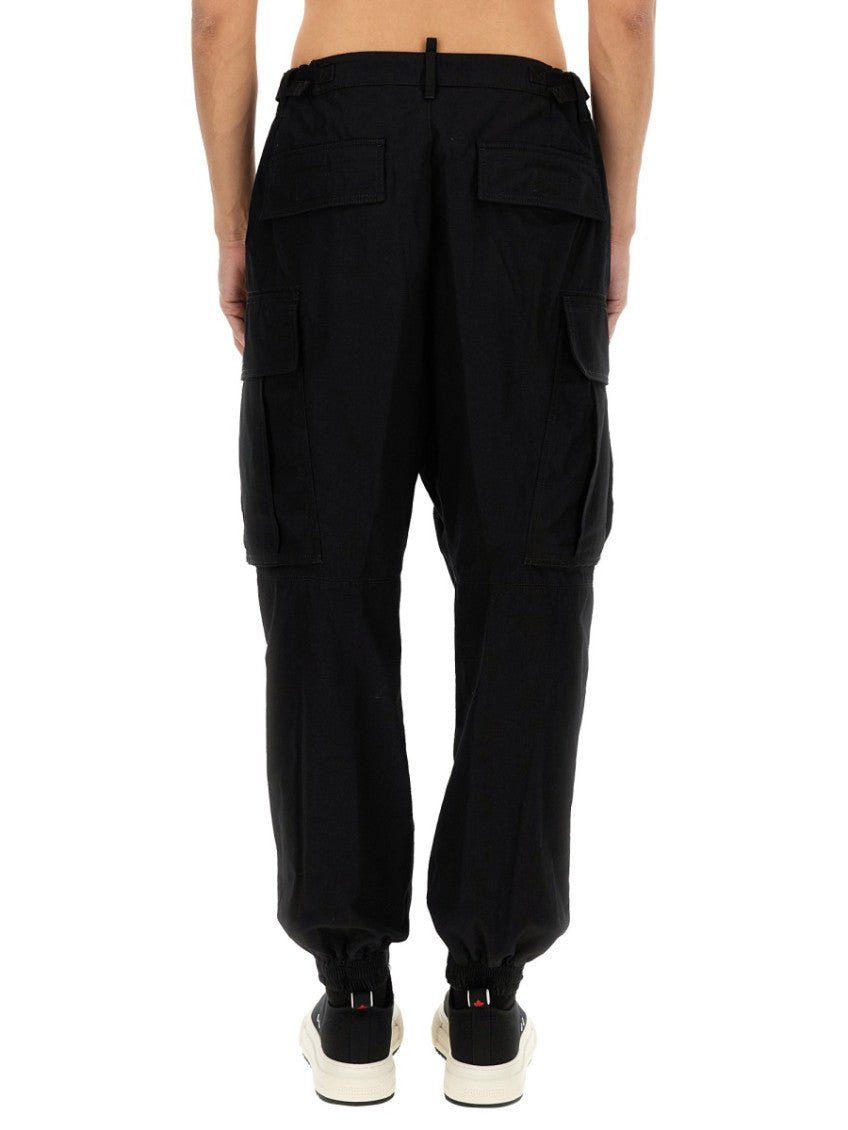 Black Relaxed Cargo Pants 4