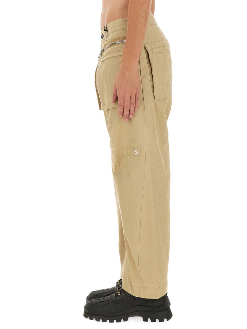 Beige Relaxed Cargo Pants 3