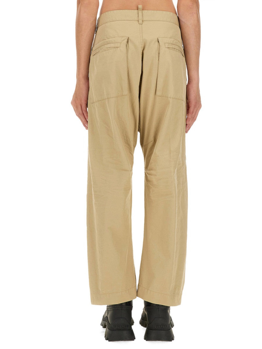 Beige Relaxed Cargo Pants 4