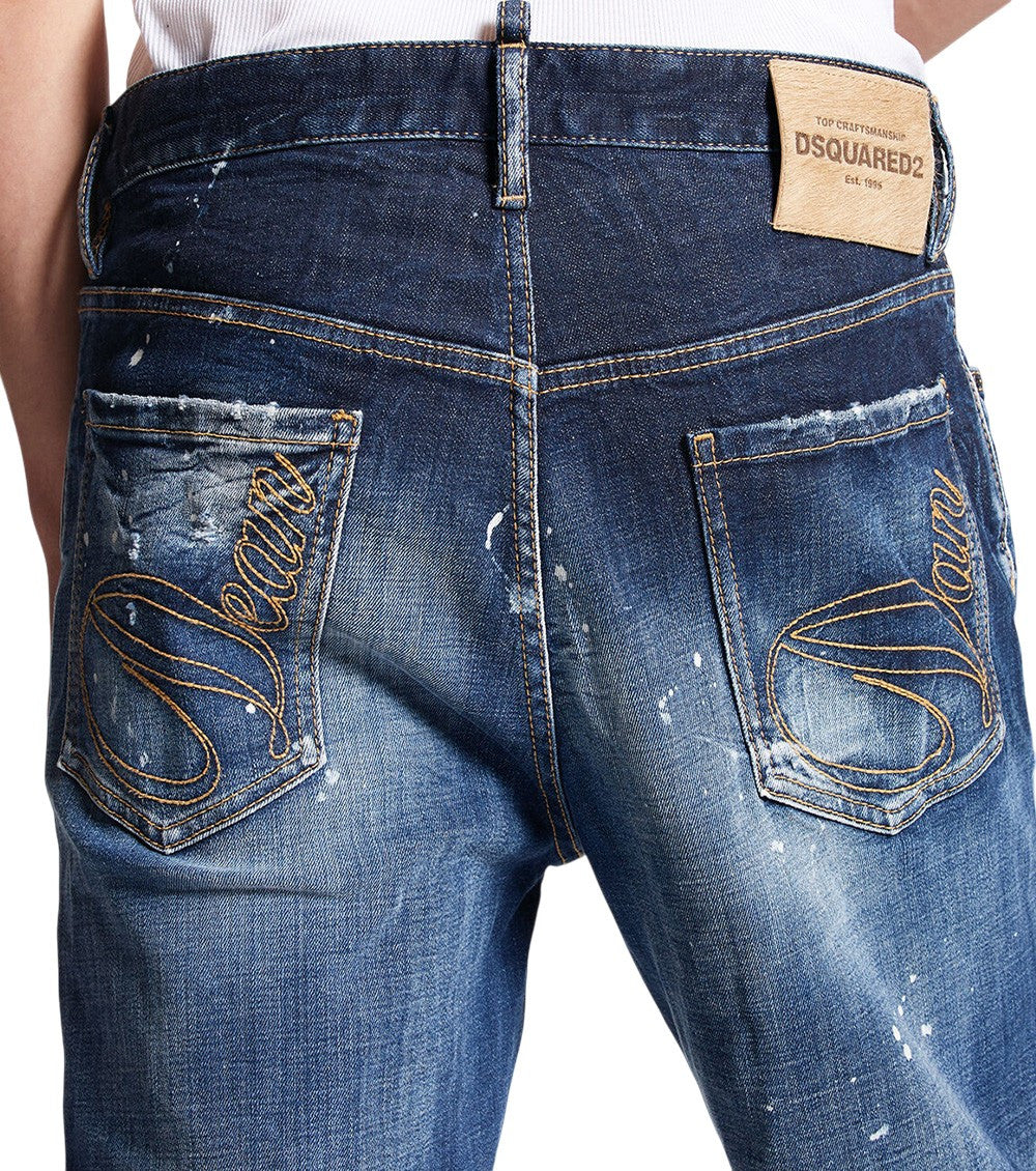 Blue Relaxed Mid Rise Jeans 3