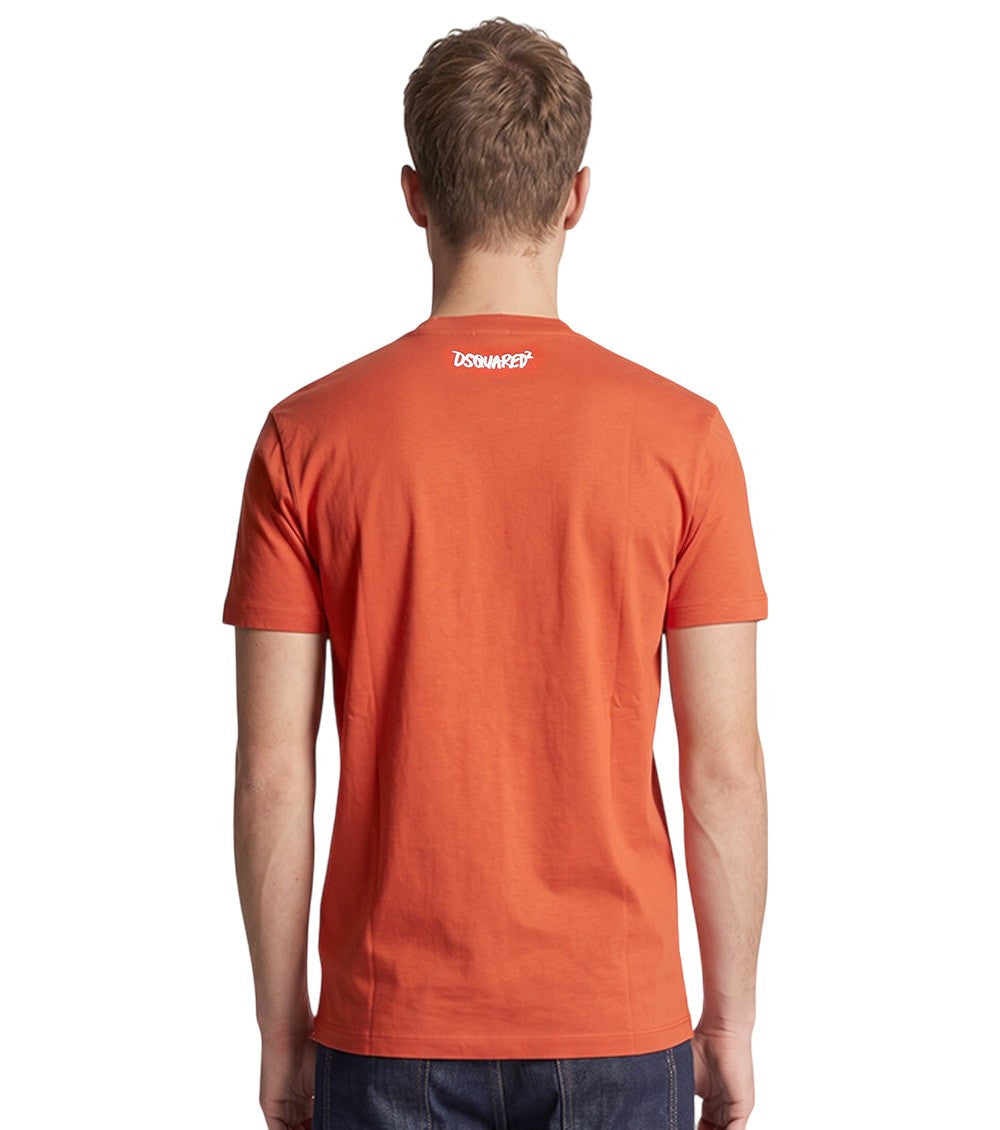 Orange Crew Neck T-Shirt 2