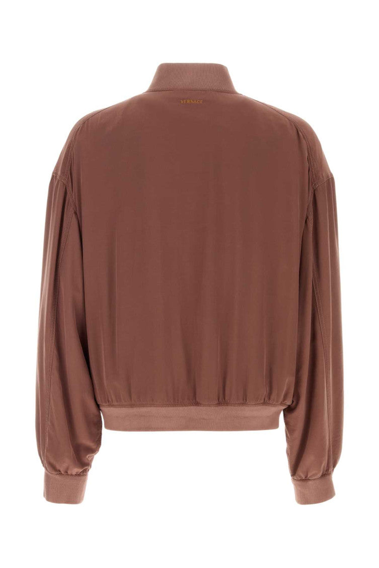 Brown Solid Bomber Jacket 2