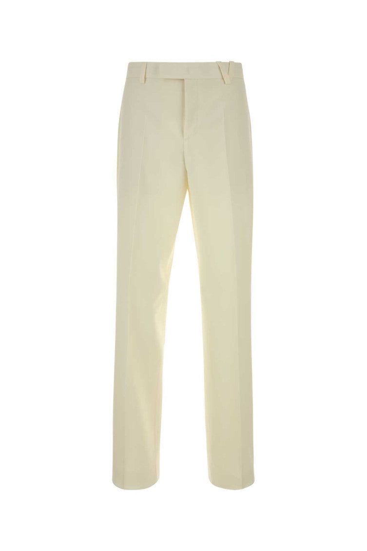White Flat Front Pants 1
