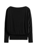 Black Boat Neck Sweater 1