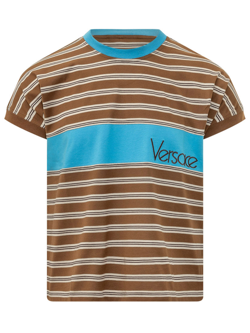 Brown Stripes Logo T-Shirt 1