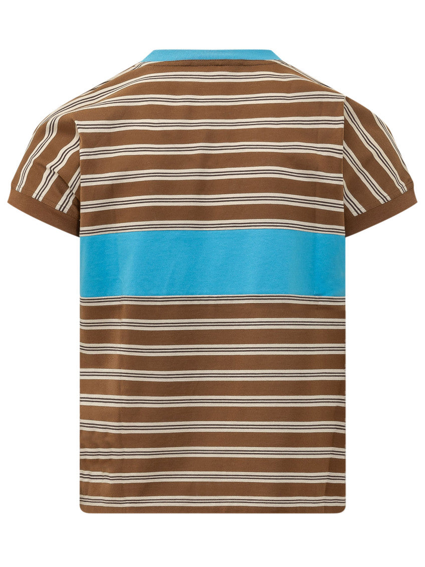 Brown Stripes Logo T-Shirt 2