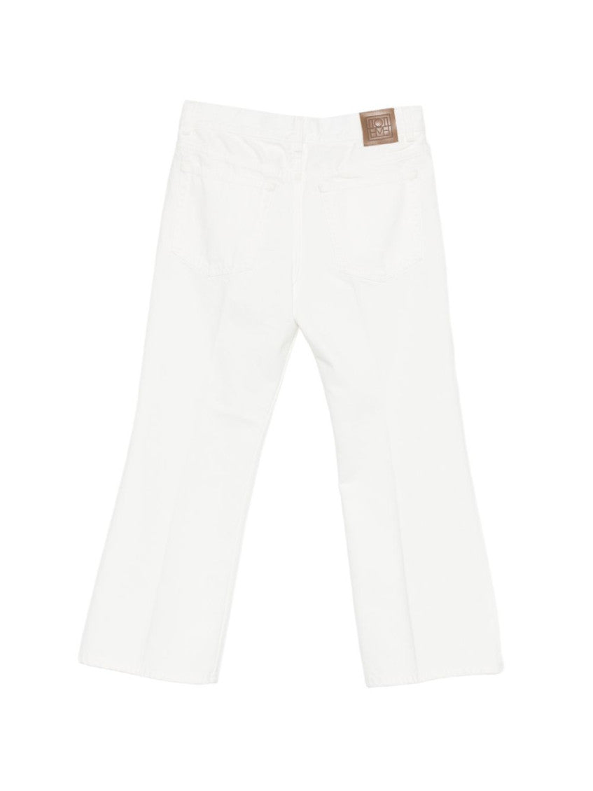 White Denim Cotton Jeans 2